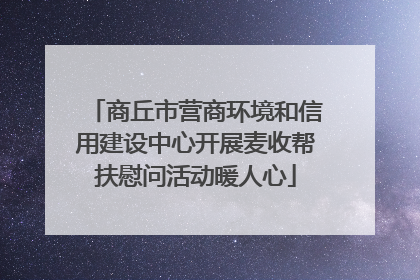 商丘市营商环境和信用建设中心开展麦收帮扶慰问活动暖人心