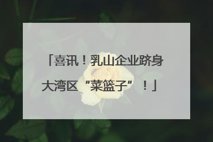喜讯！乳山企业跻身大湾区“菜篮子”！