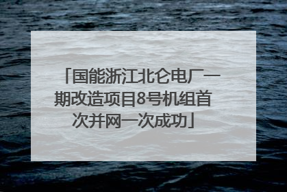 国能浙江北仑电厂一期改造项目8号机组首次并网一次成功