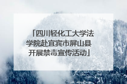 四川轻化工大学法学院赴宜宾市屏山县开展禁毒宣传活动