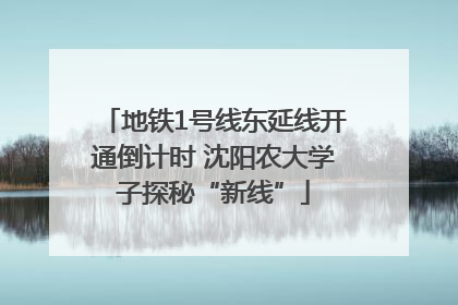 地铁1号线东延线开通倒计时 沈阳农大学子探秘“新线”