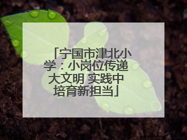 宁国市津北小学：小岗位传递大文明 实践中培育新担当