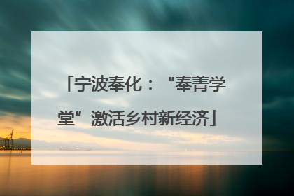 宁波奉化：“奉菁学堂”激活乡村新经济