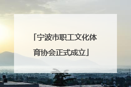 宁波市职工文化体育协会正式成立