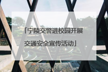 宁陵交警进校园开展交通安全宣传活动