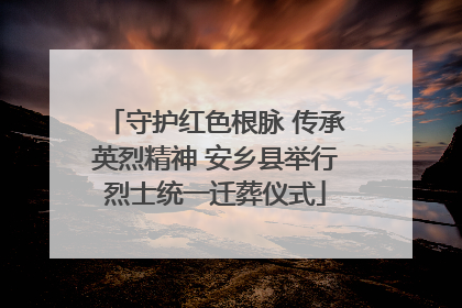 守护红色根脉 传承英烈精神 安乡县举行烈士统一迁葬仪式
