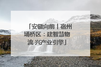 安徽向前丨宿州埇桥区：建智慧物流 兴产业引擎