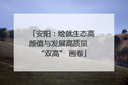 安阳：绘就生态高颜值与发展高质量 “双高” 画卷