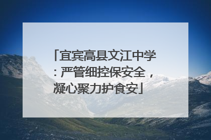 宜宾高县文江中学：严管细控保安全，凝心聚力护食安