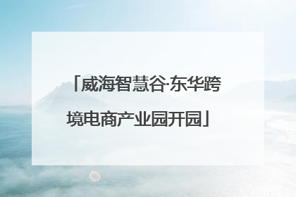 威海智慧谷·东华跨境电商产业园开园