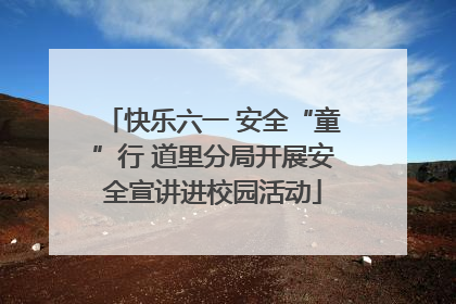 快乐六一 安全“童”行 道里分局开展安全宣讲进校园活动