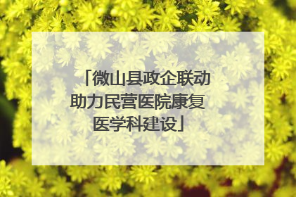 微山县政企联动助力民营医院康复医学科建设
