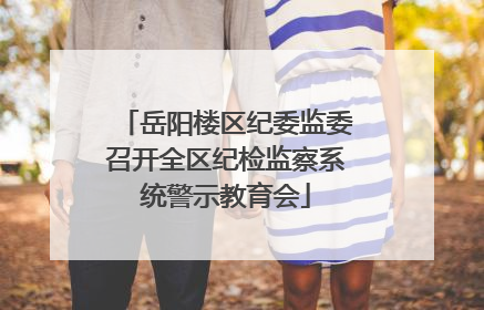 岳阳楼区纪委监委召开全区纪检监察系统警示教育会