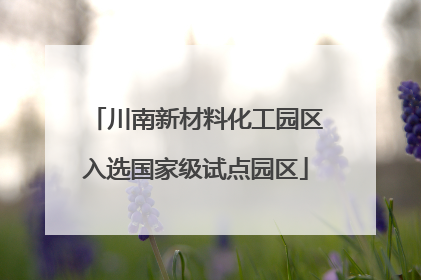 川南新材料化工园区入选国家级试点园区