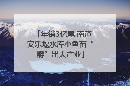 年销3亿尾 南漳安乐堰水库小鱼苗“孵”出大产业