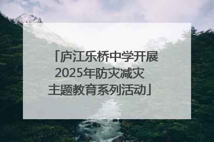 庐江乐桥中学开展2025年防灾减灾主题教育系列活动
