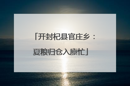 开封杞县官庄乡：夏粮归仓入廪忙