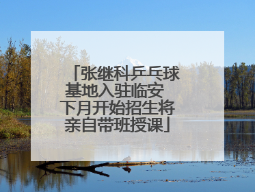 张继科乒乓球基地入驻临安 下月开始招生将亲自带班授课