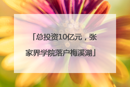 总投资10亿元，张家界学院落户梅溪湖