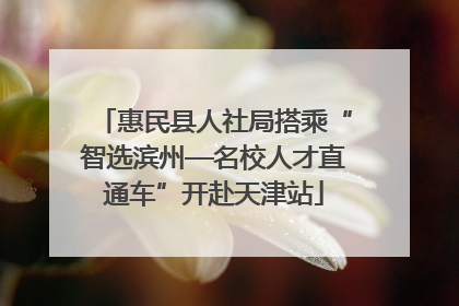惠民县人社局搭乘“智选滨州—名校人才直通车”开赴天津站