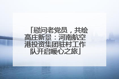 慰问老党员，共绘高庄新景：河南航空港投资集团驻村工作队开启暖心之旅