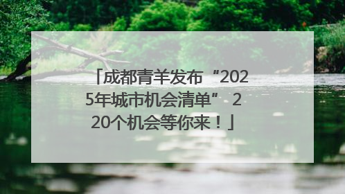 成都青羊发布“2025年城市机会清单” 220个机会等你来！