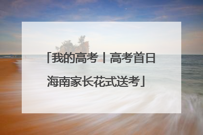 我的高考丨高考首日 海南家长花式送考