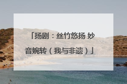 扬剧：丝竹悠扬 妙音婉转（我与非遗）