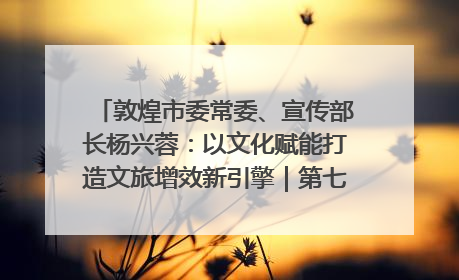 敦煌市委常委、宣传部长杨兴蓉：以文化赋能打造文旅增效新引擎｜第七届全国县域旅游研究成果发布系列活动