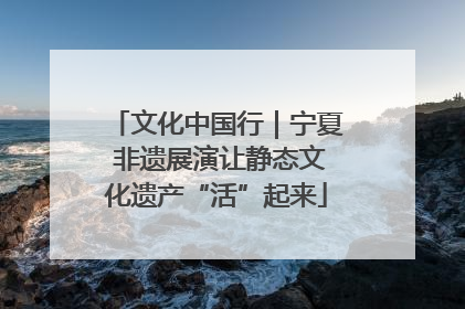 文化中国行｜宁夏 非遗展演让静态文化遗产“活”起来
