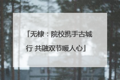 无棣：院校携手古城行 共融双节暖人心