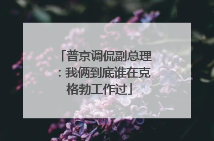 普京调侃副总理：我俩到底谁在克格勃工作过
