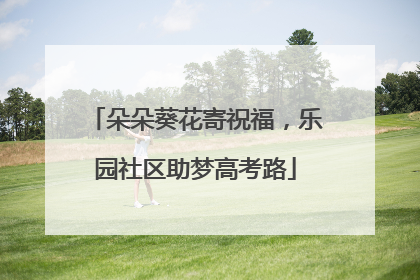 朵朵葵花寄祝福，乐园社区助梦高考路