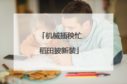 机械插秧忙 稻田披新装