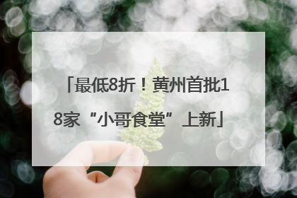 最低8折！黄州首批18家“小哥食堂”上新
