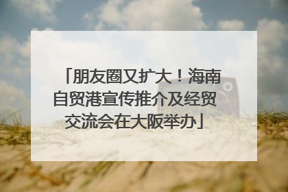 朋友圈又扩大！海南自贸港宣传推介及经贸交流会在大阪举办