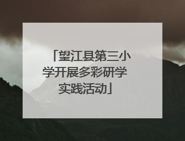 望江县第三小学开展多彩研学实践活动