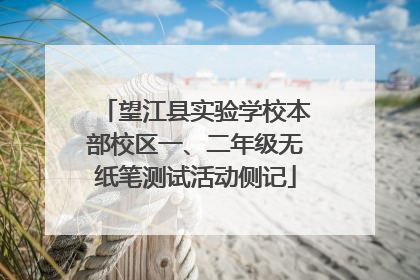 望江县实验学校本部校区一、二年级无纸笔测试活动侧记