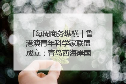 每周商务纵横｜鲁港澳青年科学家联盟成立；青岛西海岸国际能源自贸港启用