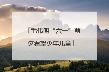 毛伟明“六一”前夕看望少年儿童