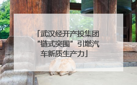 武汉经开产投集团“链式突围”引燃汽车新质生产力