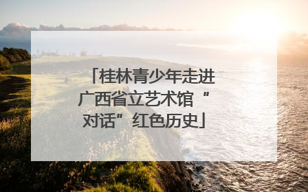 桂林青少年走进广西省立艺术馆“对话”红色历史
