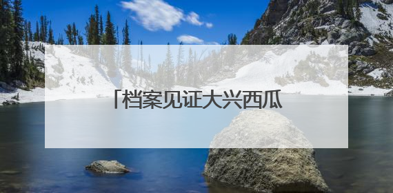 档案见证大兴西瓜节三十余年变迁