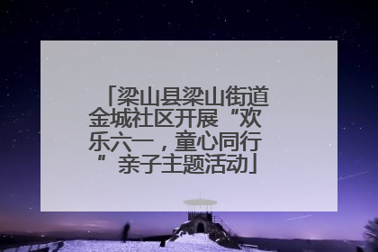 梁山县梁山街道金城社区开展“欢乐六一，童心同行”亲子主题活动