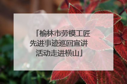榆林市劳模工匠先进事迹巡回宣讲活动走进横山