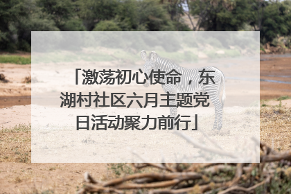激荡初心使命，东湖村社区六月主题党日活动聚力前行
