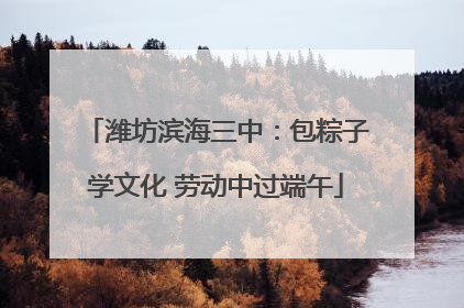 潍坊滨海三中：包粽子学文化 劳动中过端午