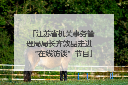 江苏省机关事务管理局局长齐敦品走进“在线访谈”节目