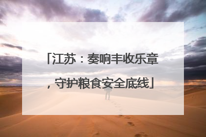 江苏：奏响丰收乐章，守护粮食安全底线