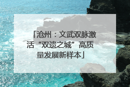 沧州：文武双脉激活“双遗之城”高质量发展新样本